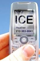 cell phone with ICE number