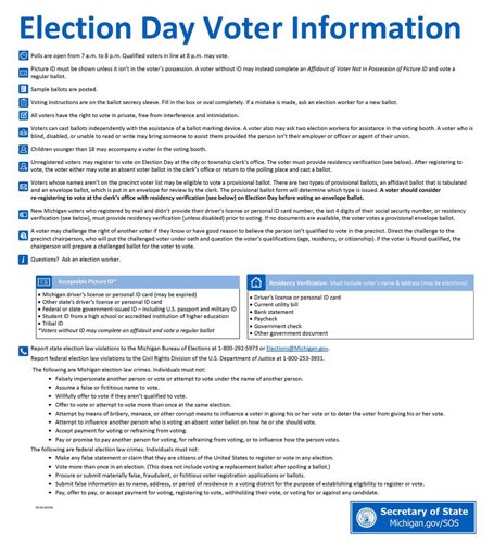 Election Day Voter Information